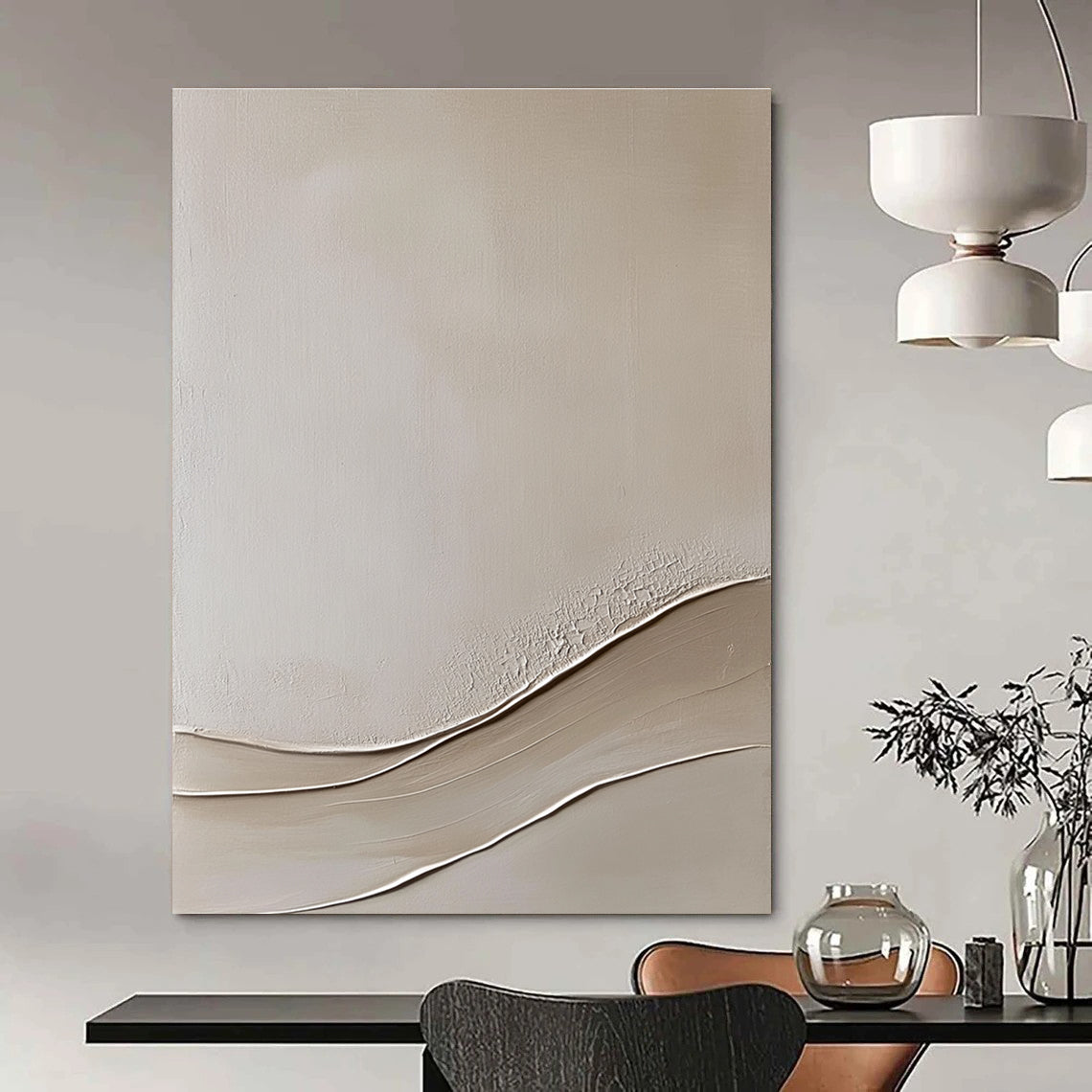 Beige Textured Abstract for Minimalist Living Room & Spa Retreat STSC867