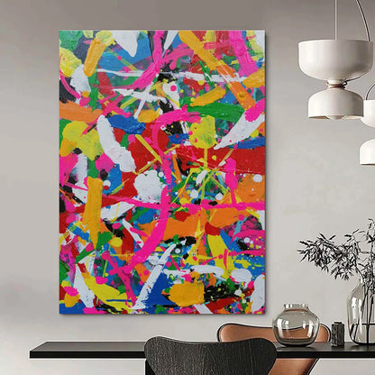 Colorful Splatter Painting for Kids’ Playroom & Trendy Bar DLZ1284