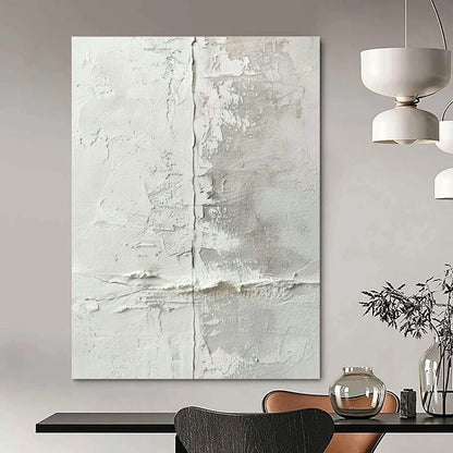 Gray - White Textured Abstract Art for Industrial - Chic Loft & Minimalist Art Gallery DLZ1913