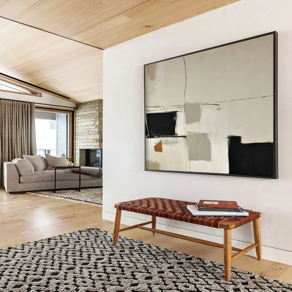 Geometric Block Abstract Art for Modern Art Gallery Showcases DLZ2632