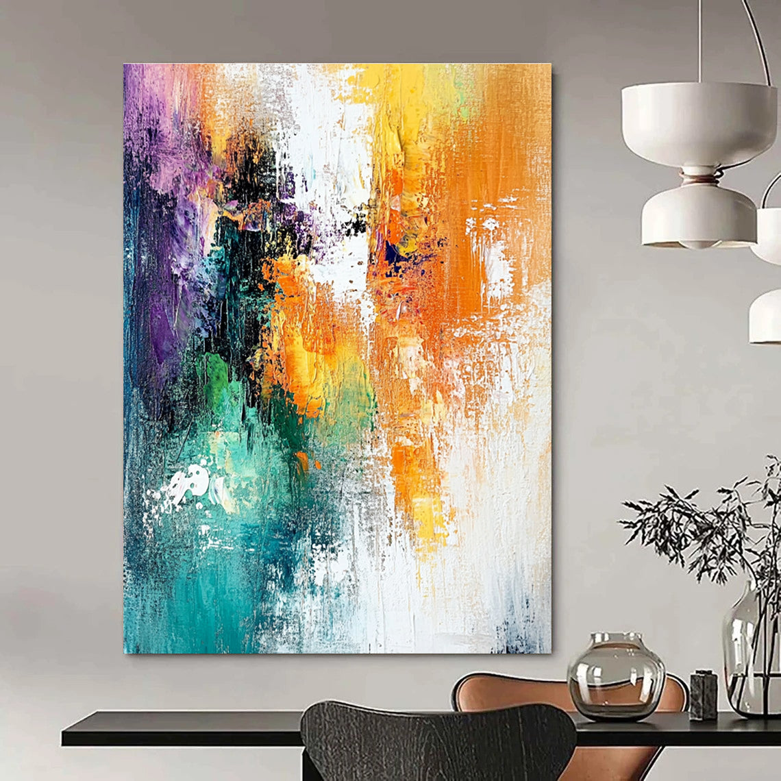 Colorful Abstract Fusion for Vibrant Restaurant & Creative Studio STSC417