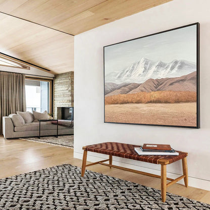 Snow Mountain Landscape Art for Adventure Lodge Common Area Walls DLZ3274