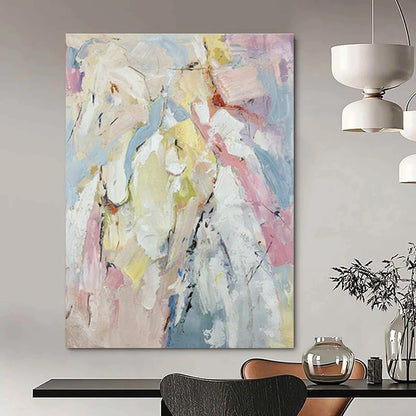 Pastel Color - Block Abstract Art for Living Room & Girls' Bedroom DLZ0554