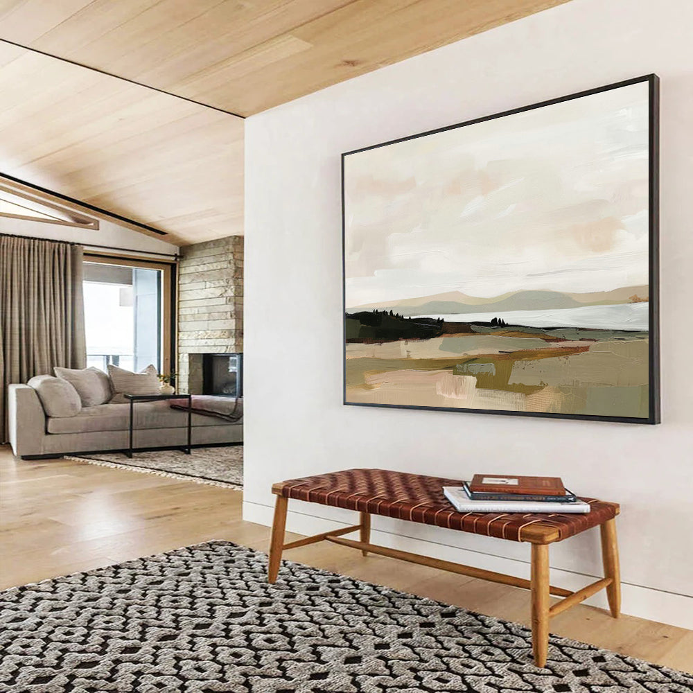 Minimalist Landscape Abstract Art for Scandinavian - Style Dining Areas DLZ2626