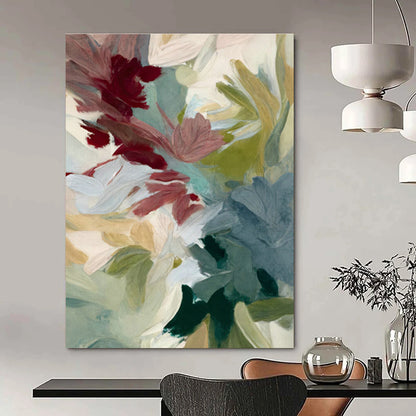 Pastel - Colored Floral Abstract Art for Girls' Bedroom & Light - Style Café DLZ1358