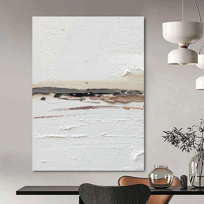 White - Based Abstract Art for Minimalist Home & Yoga Studio DLZ2364