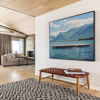 Lakeside Figure Realistic Art for Nature - Loving Dining Rooms DLZ2477