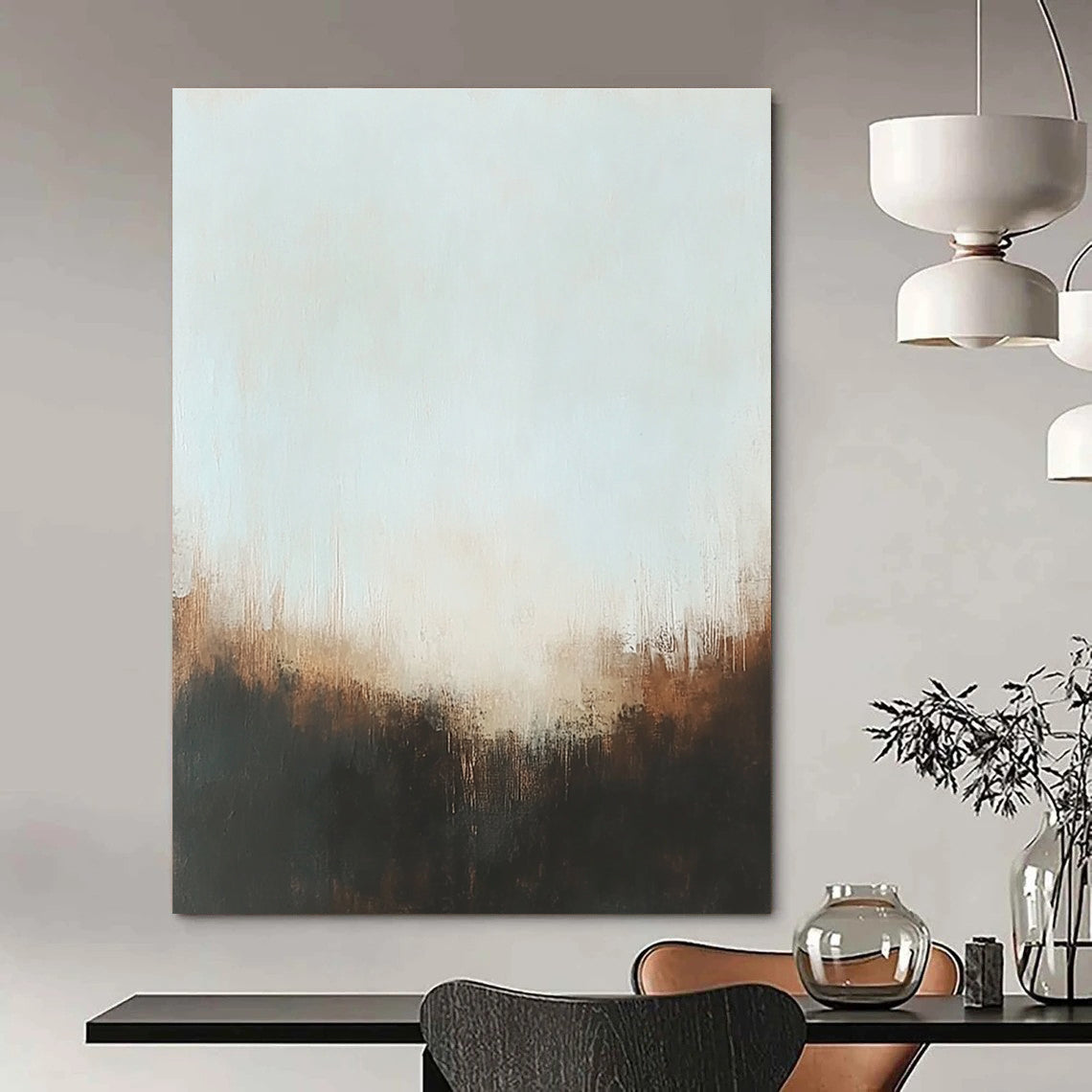 Subtle Horizon Mist Art for Meditation Room & Library Nook STSC099