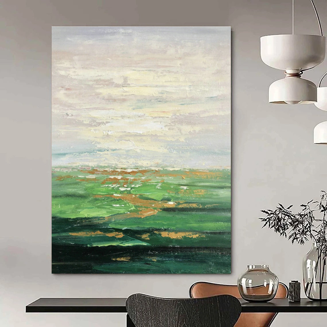 Pastel Landscape Oil Painting for Country Cottage & Wellness Retreat DLZ1348