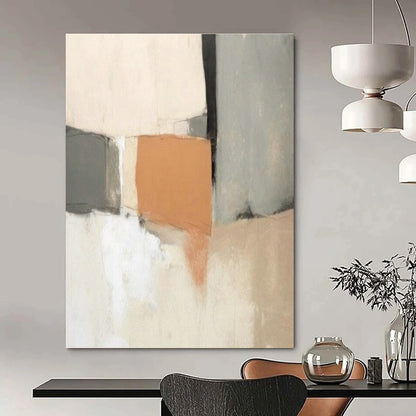 Gray - Orange Abstract Art for Industrial - Chic Loft & Art - Themed Bar DLZ1937