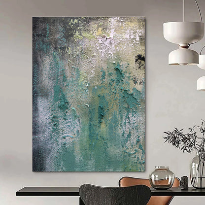 Textured Teal - Gray Abstract for Industrial Loft & Art Gallery Pop - Up DLZ0904