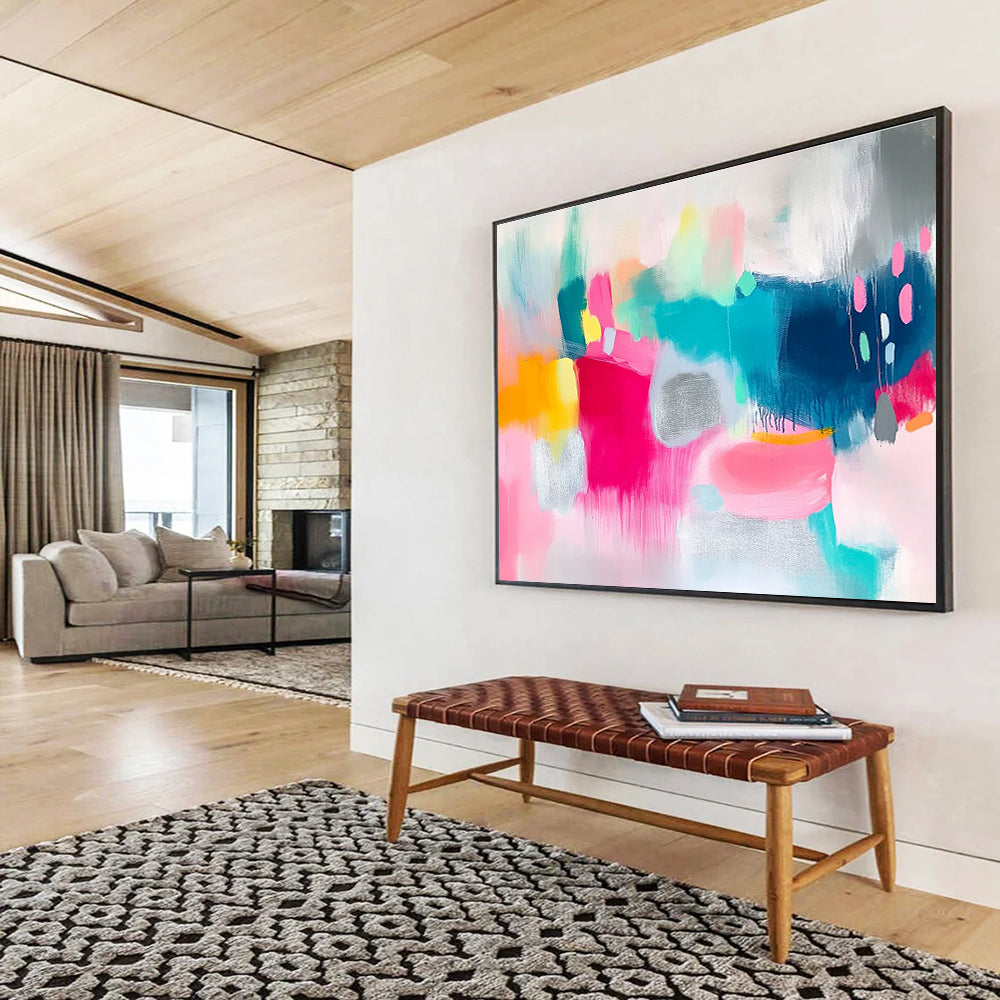 Bright Color Block Abstract Art for Creative Studio & Trendy Retail Store SC215