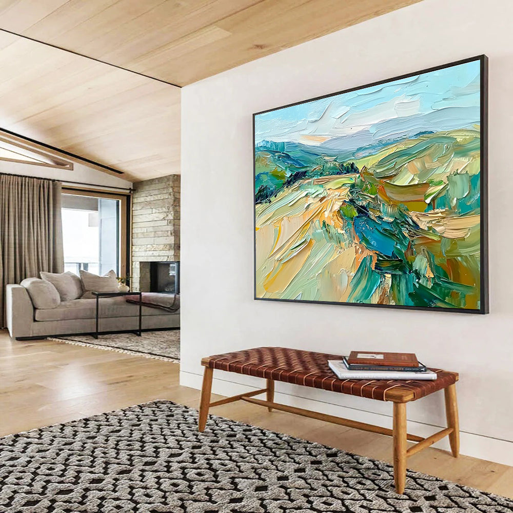 Colorful Landscape Art for Countryside Villa & Art - loving Airbnb SC127