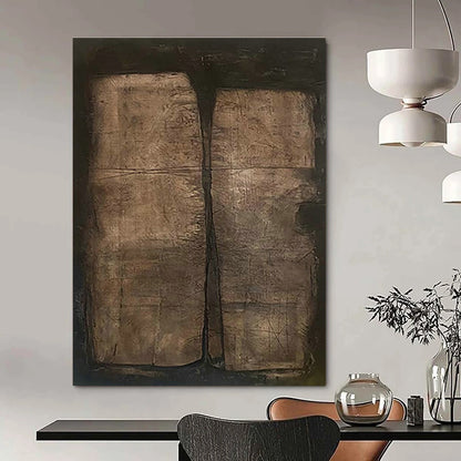 Brown - Textured Abstract Art for Retro - Inspired Study & Industrial - Chic Dining Room DLZ0869