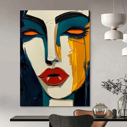 Expressive Abstract Face Art for Salon & Art Gallery STSC049