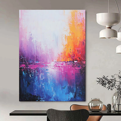 Vibrant Pink and Orange Abstract for Luxury Spa & Contemporary Art Space STSC345