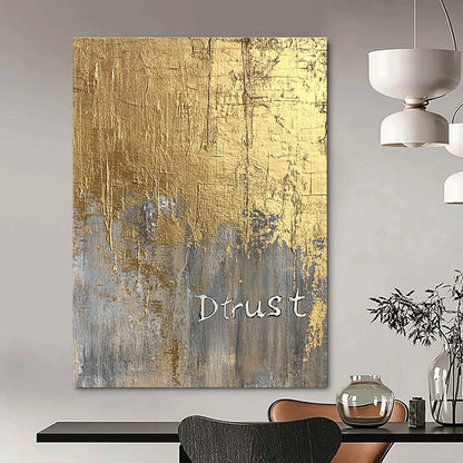 Gold and Gray “Dtrust” for Modern Office Reception & Sophisticated Home Study STSC1003
