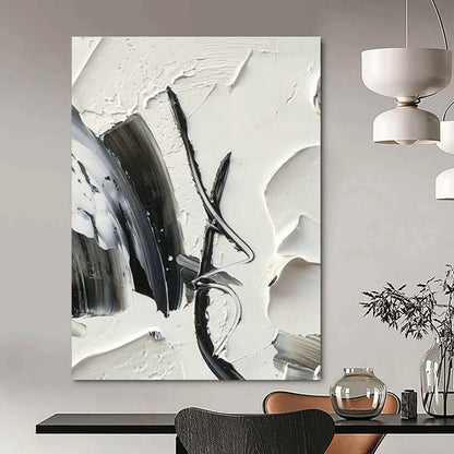 Black - White Brushstroke Art 2 for Bedroom & Studio DLZ0373