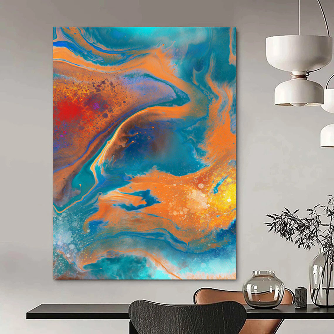 Fluid Color Abstract for Rooftop Art Gallery & Trendy Cocktail Bar DLZ0947