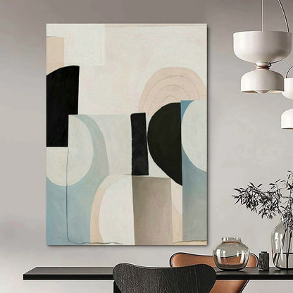 Soft Geometric Art for Scandinavian - Style Bedroom & Wellness Coach Office DLZ1517