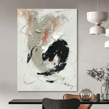 Gray - Black - White Abstract Art for Minimalist Gallery & Urban Apartment DLZ0819