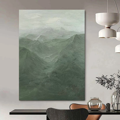 Vast Green Mountainscape Art for Outdoor - Themed Lodge & Nature - Inspired Home Office DLZ2197