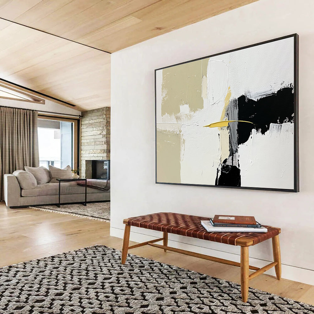 Abstract Neutral Palette Art for Minimalist Living Room & Modern Office Lounge SC206