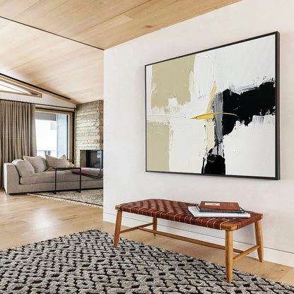 Abstract Neutral Palette Art for Minimalist Living Room & Modern Office Lounge SC206