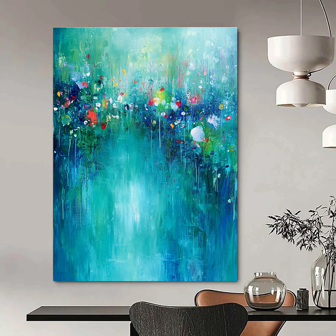 Dreamy Floral Riverbank for Romantic Garden Party Space & Feminine Home Office STSC274