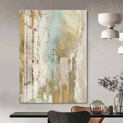 Brown - Blue Abstract Art for Vintage Café & Eclectic Home DLZ0677