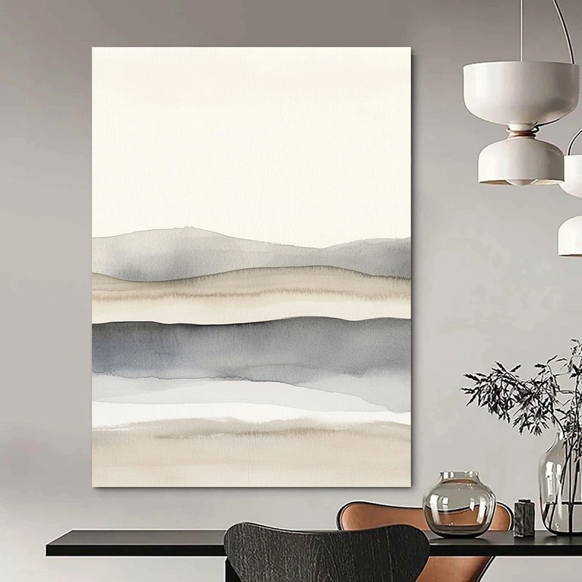 Minimalist Landscape Zen - Inspired Art for Japanese - Style Home & Calm Home Study STSC1464