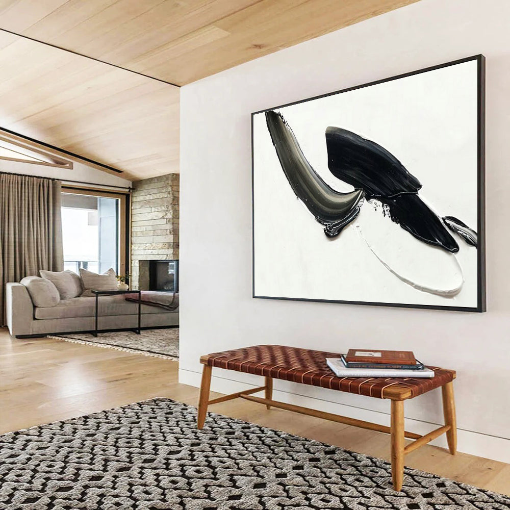 Black - Gray Relief Art for Contemporary Art Gallery Monochrome Displays DLZ3294