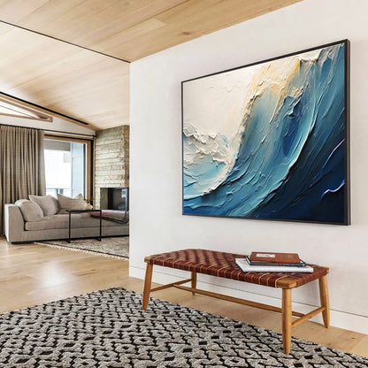 3D Wave Oil Painting Art for Nautical - Themed Bar DLZ2911