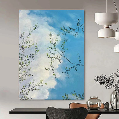 Sky and Branches Painting for Sunroom & Rooftop Bar DLZ0604