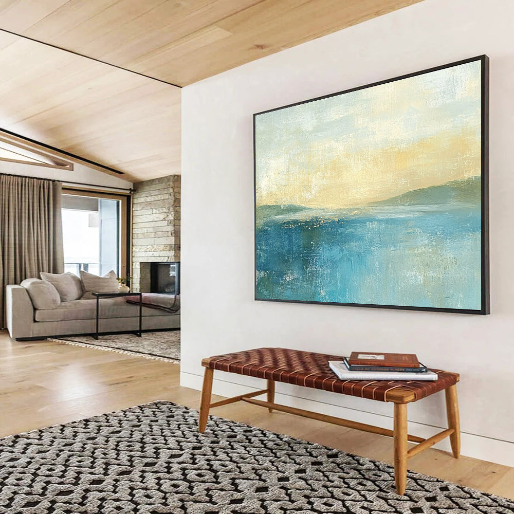 Textured Sea Sunset Art for Nautical - Themed Restaurant & Art - Focused Beach House SC085
