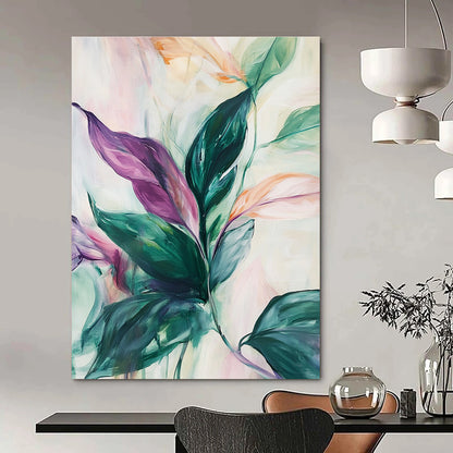 Painted Plant Leaves for Botanical Home Bathroom & Eco - Friendly Restaurant STSC1048