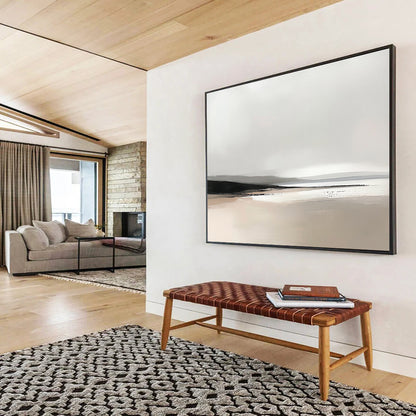 Minimalist Gray Landscape Art for Modern Spa Retreat & Calm Reading Nook SC092