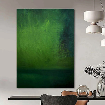 Deep Green Abstract Art for Eco - Friendly Café & Botanical Studio DLZ1472