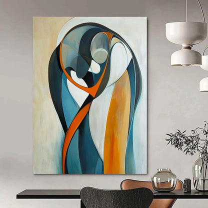 Curved Abstract Forms Art for Living Room & Gallery STSC711