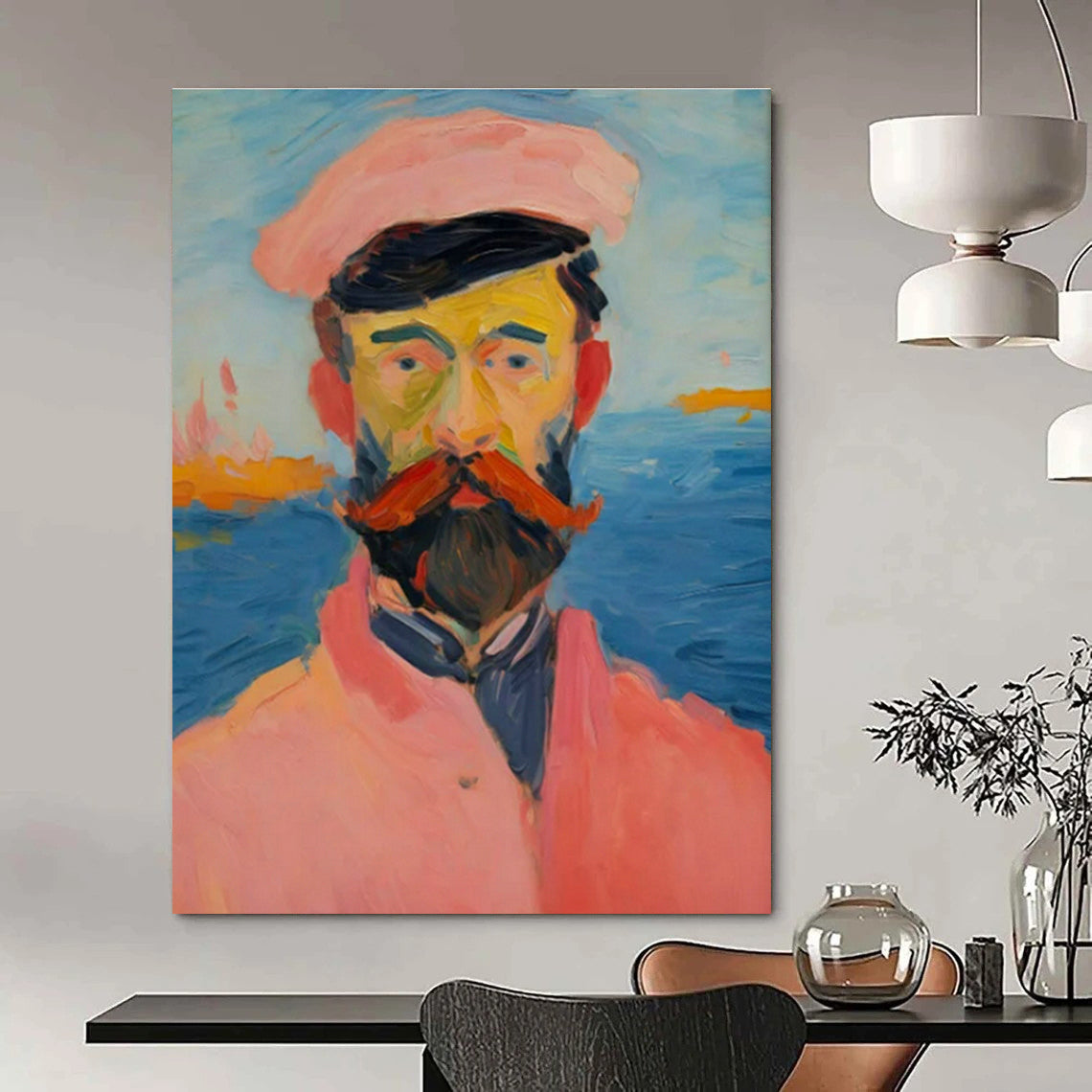 Portrait Art with Coastal Background for Nautical - Themed Restaurant & Art - Focused B&B DLZ1762