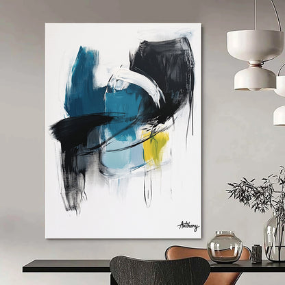 Colorful Abstract Brushstrokes Art for Creative Home Studio & Artistic Café STSC1068