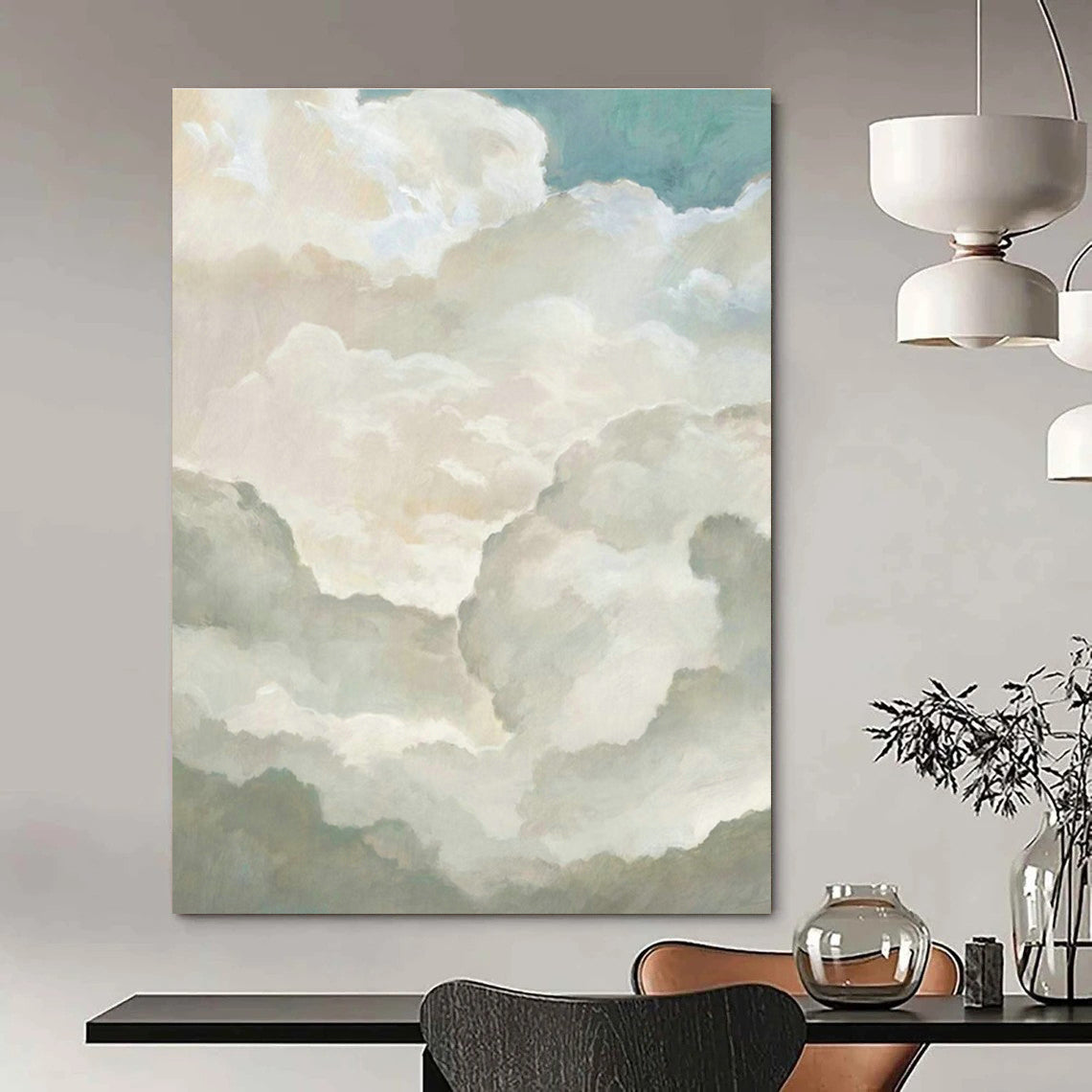Fluffy Clouds Painting for Beach House & Rooftop Bar DLZ0616