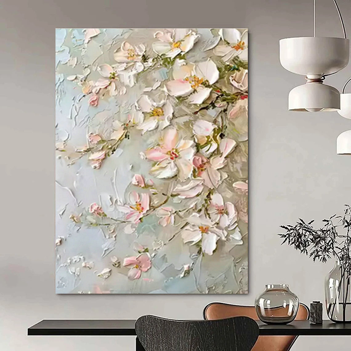 3D Floral Relief Art for Romantic Boudoir & High - End Bridal Shop DLZ0738