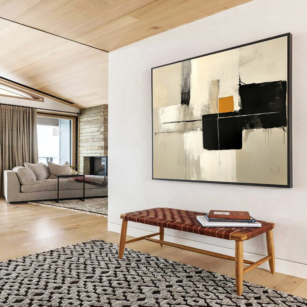 Minimalist Geometric Blocks Art for Architectural Firm & Scandinavian - Style Home SC503