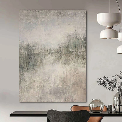 Gray - White Textured Abstract Art for Contemporary Art Lounge & Minimalist Bedroom DLZ1856
