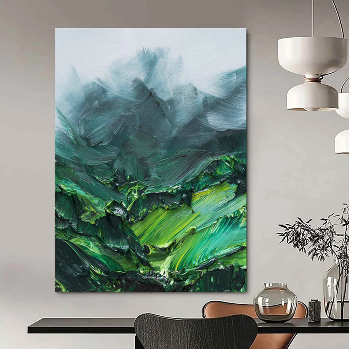 Emerald Mountainscape for Rustic Log Cabin & Eco - Friendly Retreat DLZ0951