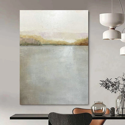 Serene Lake View Art for Lakeside Retreat Lobby & Minimalist Bedroom DLZ2211