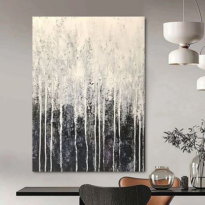 Grey and White Dripping Forest for Modern Industrial Office & Art - Inspired Home Library STSC360