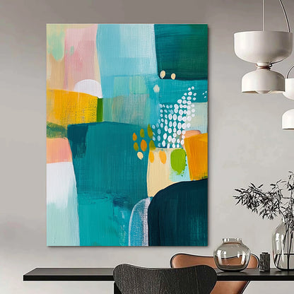 Colorful Geometric Abstract for Eclectic Home Office & Vibrant Retail Space STSC608