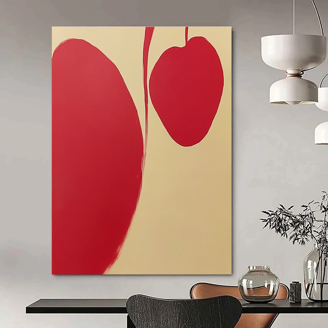 Red Organic Shapes for Modern Nursery & Art - Loving Studio STSC1105